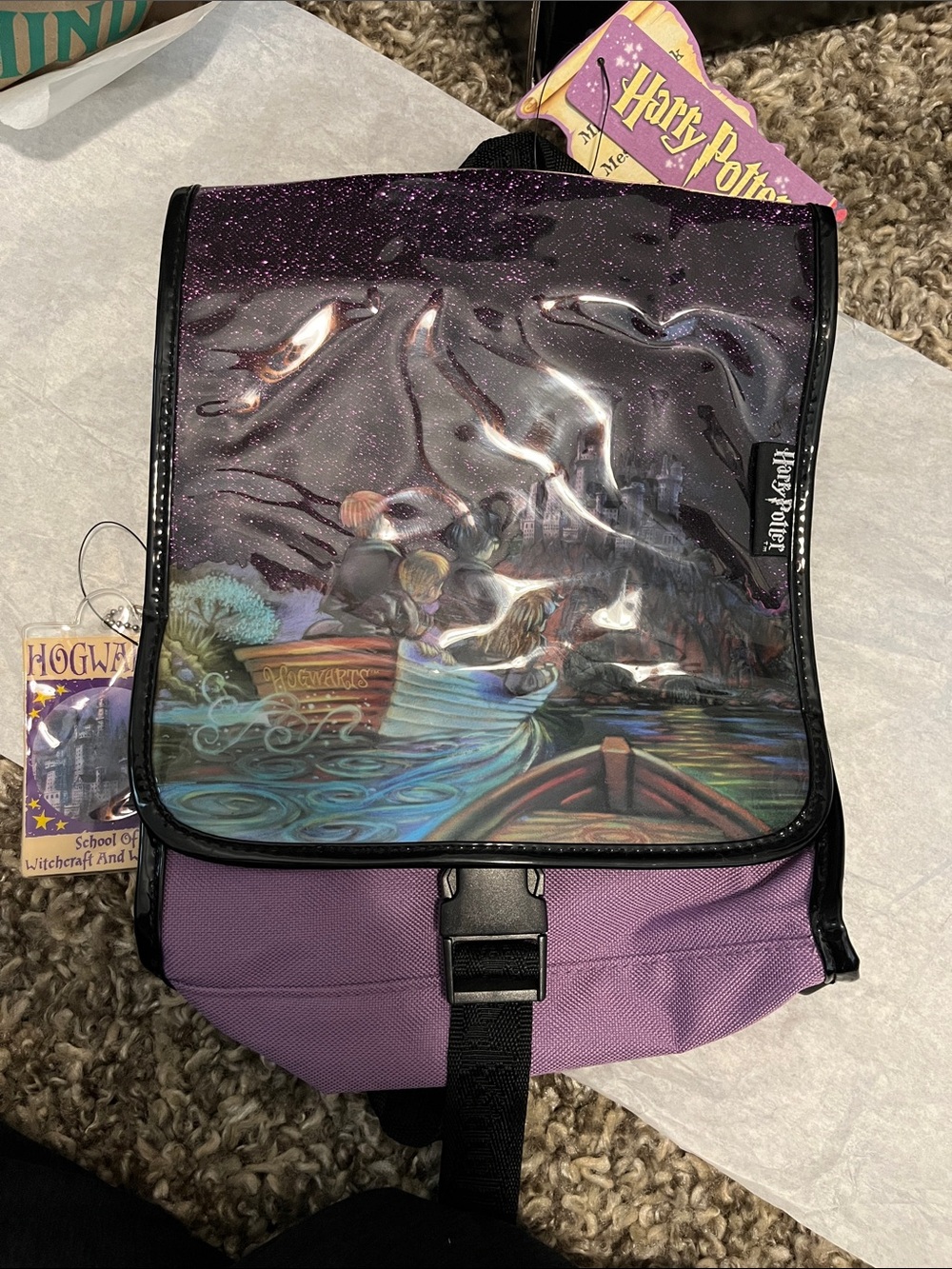 Warner Bros. Purple Harry Potter Mini Backpack and  Messenger Bag